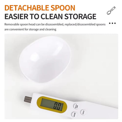 Digital Mini Spoon Scale with LCD Display for Adjustable Weighing of 0.1-500g - Ideal for Measuring Milk, Coffee, and Powdered Ingredients
