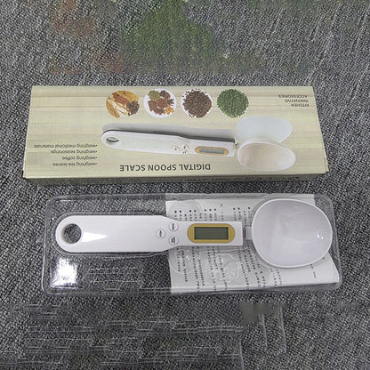 Digital Mini Spoon Scale with LCD Display for Adjustable Weighing of 0.1-500g - Ideal for Measuring Milk, Coffee, and Powdered Ingredients
